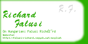 richard falusi business card